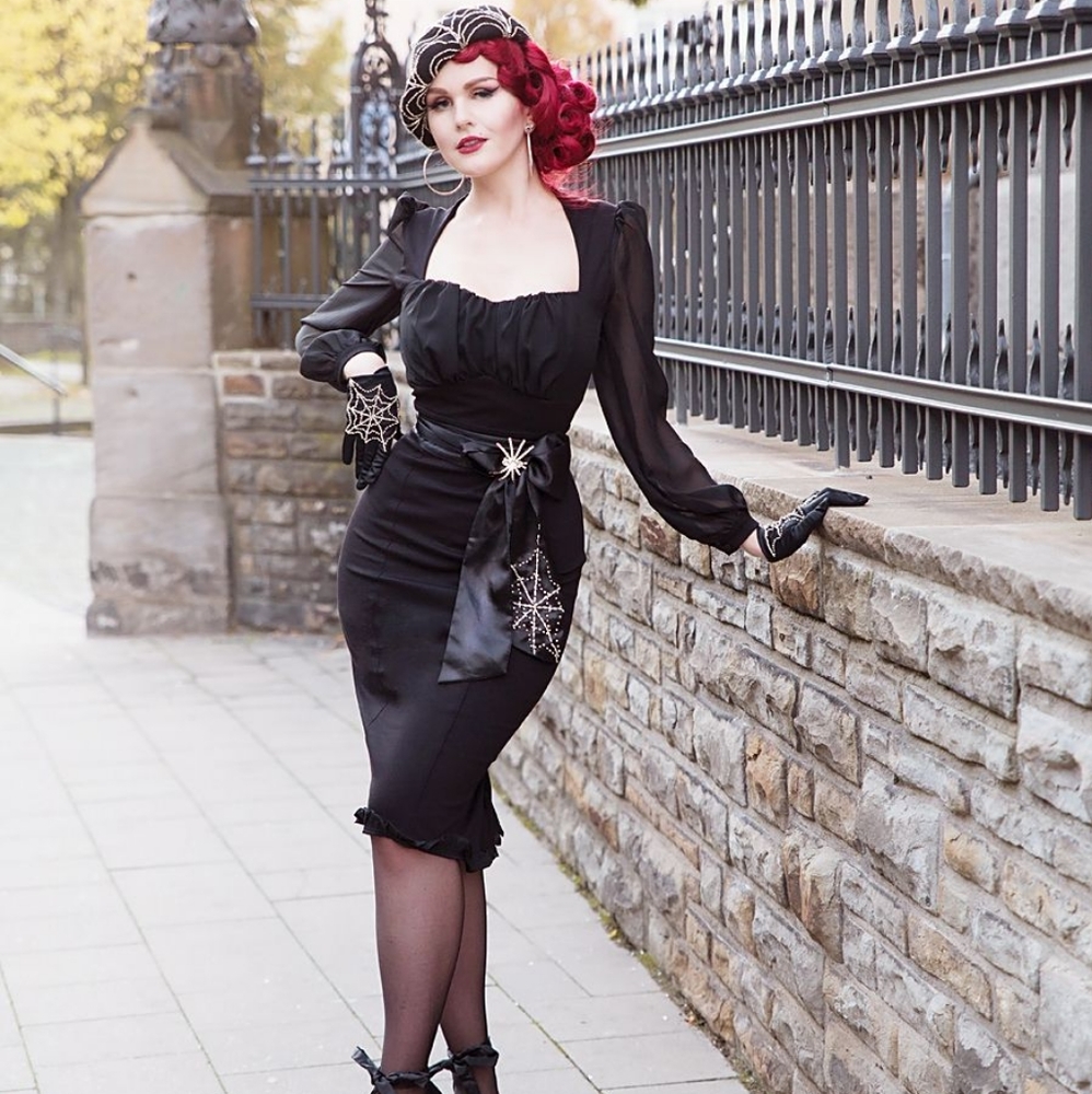 Pinup Couture Black Dress - Picture 2 of 2